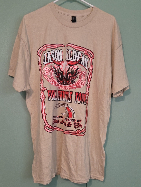 Gildan Other - Jason Aldean Beige Graphic Tour T-Shirt The Full Throttle Tour Size Xl